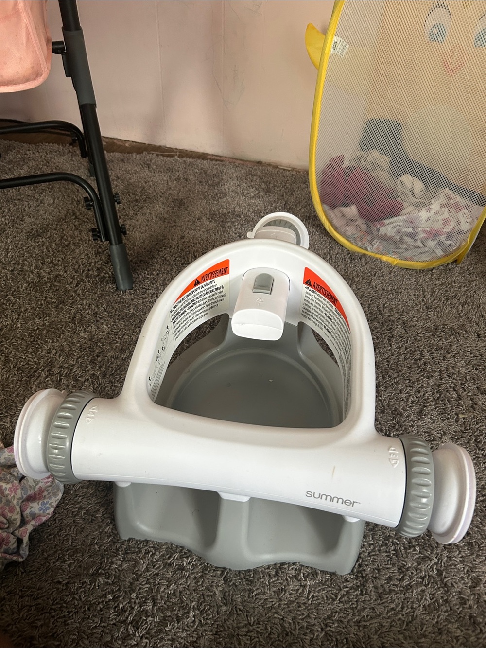 Summer Infant White Baby Bath Seat - White/Grey